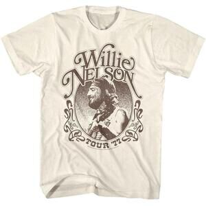 Willie Nelson Tour  Natural Retro Music Fan T-Shirt